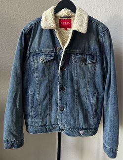 Guess Los Angeles Sherpa-Lined Denim Jacket
