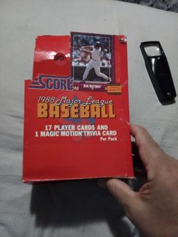 🇺🇸🥎"SCORE"(1988) New Box Baseball Trading Card.