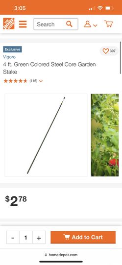 Steel Core Garden Stake