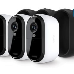 🔥NEW🔥 Arlo Essential 2K 2nd Generation Outdoor Security Camera – White, 3 Pack