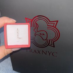 14k Gold Natural Diamond Initial (L)