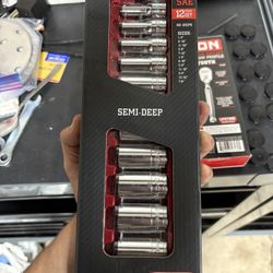 Icon 3/8 Semi Deep Chrome Sockets New