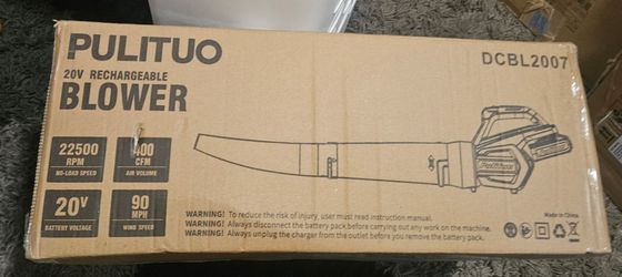 PULITUO 20V Cordless Leaf Blower with 2 Batteries & Charger,