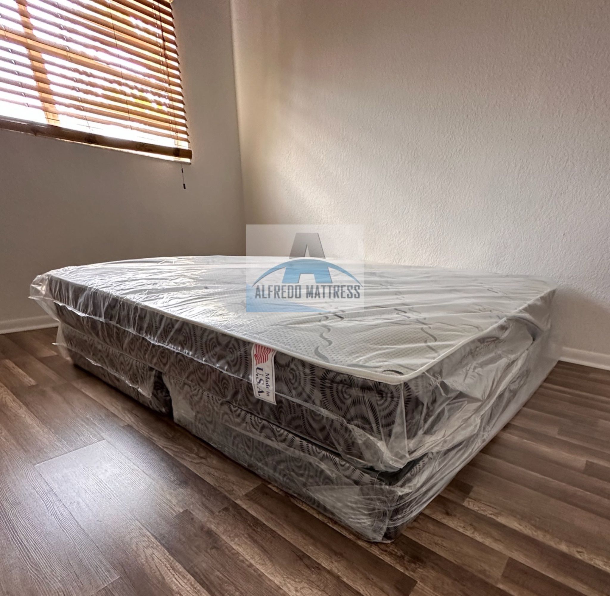 King mattress regular and box spring set (2pc - brand new)