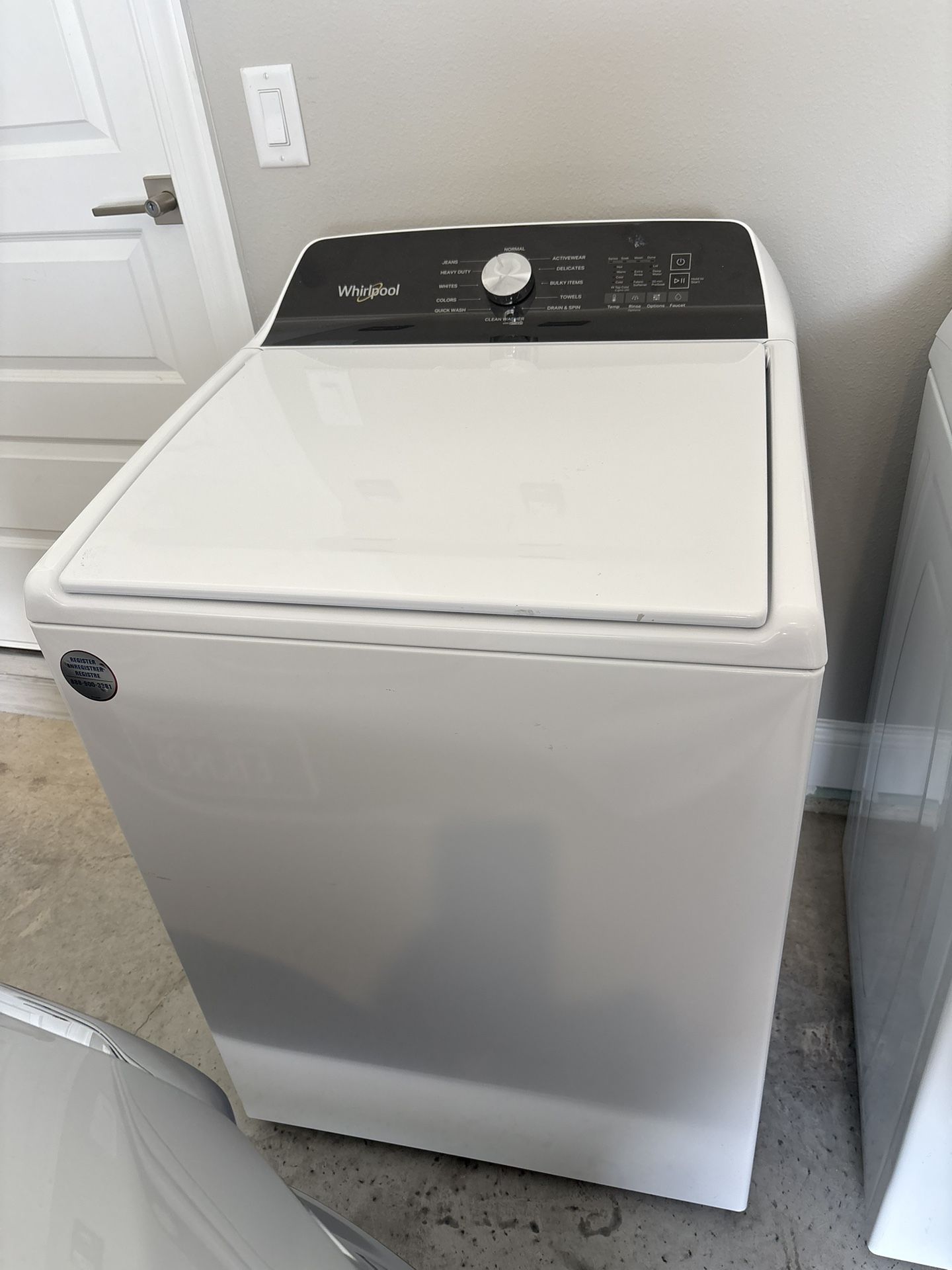 Washer Dryer Whirlpool One Week Used