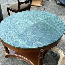 ✨Just In !!✨ Beautiful Vintage Teal Marble Top Coffee table 