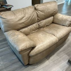 Free Used Tan 4 piece Leather couch