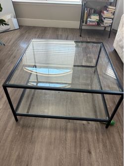 Glass coffee table