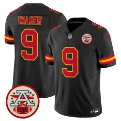 New Kenneth Walker III #9 Kansas City Chiefs Black Rivalries Jersey Size L