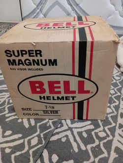 Vintage Bell Super  Magnum Helmet Box With Original Visor And Paperwork 