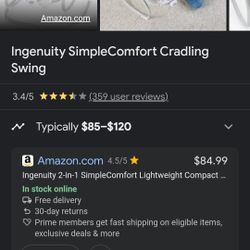 Ingenuity Simple Comfort  Baby Swing 