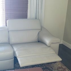 6 Months Old Leather Sofa  with Double Reclining  Seats,9'x5' Wide