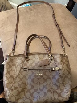 Coach Signature Tote Bag with Crossbody Strap
