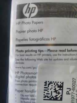 New Unopened Bag HD Photosmart Essentials Photo Paper