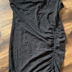 Black Ruched Dress