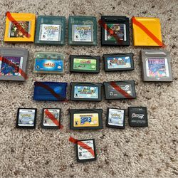 Games for Nintendo Gameboy and Nintendo DS (Pokemon, Super Mario, Zelda, Sonic)