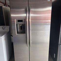 GE Stainless Steel Refrigerator And Freezer
