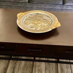 antique solid wood double sided storage drawers table