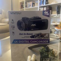 Vivitar DVR4K-BLK 4K HD Digital Video Camera, Night Vision, WIFI, Remote Control