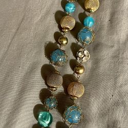 Funky Vintage Necklace (Long, but Adjustable Length)