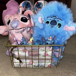 Disney Stitch And Angel Basket 