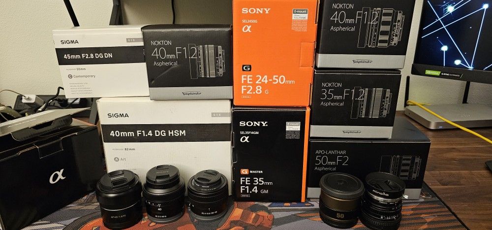 Sony Full Frame Lenses: Sony, Sigma, Samyang, Voigtlander, Minolta, PolarPro