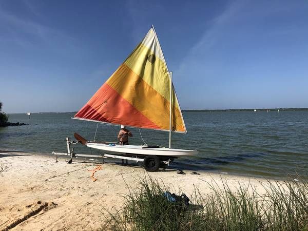 Sailboat SUNFISH w Trailer , Sails And Rigging