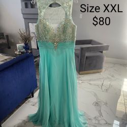 💕Mint Green Gorgeous Evening Gown Dress Prom Wedding 💕