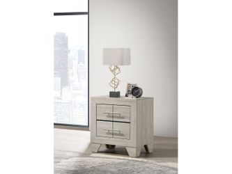 Trenton Rustic Cream 2-drawer Nightstand Bedside Table