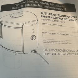 Butterball Electric Indoor Fryer 