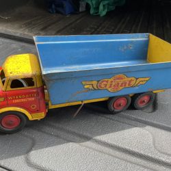 Vintage Wyandotte construction truck Giant construction company  Stickers on both sides  See pictures 