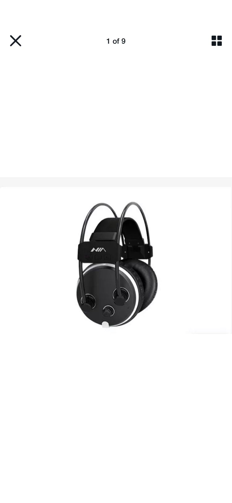 Nia s1000 Wireless Noise Canceling Over-Ear Headphones w/micro sd/fm radio black