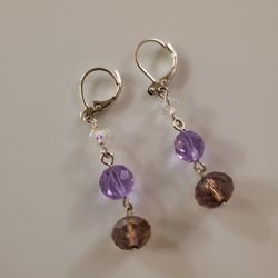 Gorgeous Vintage Triple Bead Earrings