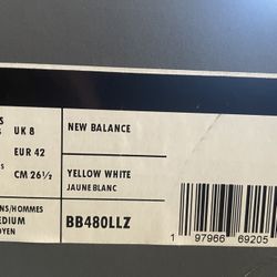 NEW Balance New Balance unisex 480 - Yellow white BB480LLZ.  USMENS 8 1/2.     USWOMENS-10