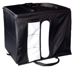 Amazon Basics Portable Foldable Photo Studio Box with LED Light, 1 Count (Pack of 1), Black, 25 x 30 x 25 Inches