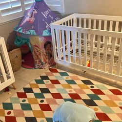 Delta Children Jordan 4-in-1 Convertible Crib - Bianca White