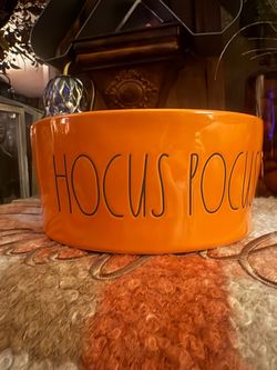Rae Dunn Hocus Pocus Orange Ceramic Bowl