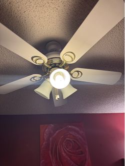 Ceiling fan Hampton Bay with lights white