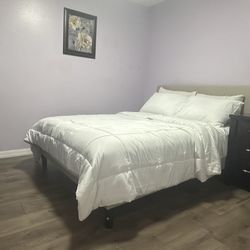 Queen Bed-frame W Mattress