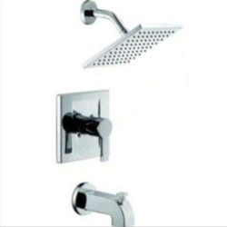 Glacier Bay Modern Single-Handle 1-Spray Tub and Shower Faucet in Chrome (Valve Included