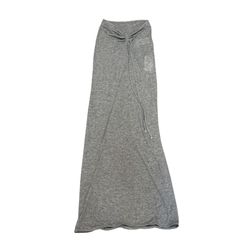 Gray Cotton Maxi Skirt
