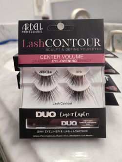 Ardell Lash Contour Eyelashes 370 Eye Opening w/Duo Eyeliner & Adhesive Sealed
I have multiple packs. $4 each. 