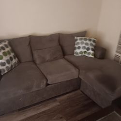 Grey Fabric Sectional