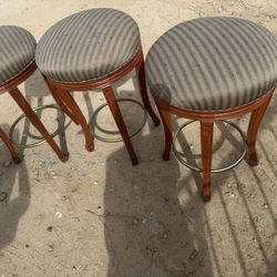 3 Vintage Regal Bar Stools 