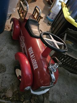 Vintage Baby style Fire Truck. Marshalls Field! 