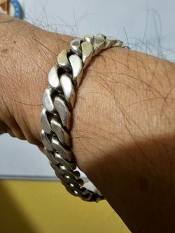 8" BRACELET STERLING SILVER .925-CUBAN LINK IN NORWALK