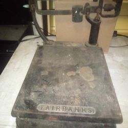 Vintage Fairbanks counter scale.             