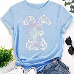 Rabbit Themed Print PatternWomen's T-shirt