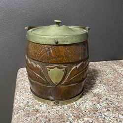 Tobacco Humidor Ice Bucket Antique Porcelain