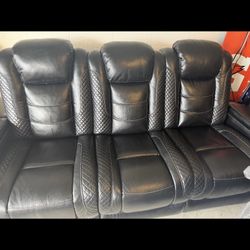 Leather Recliner Couch 